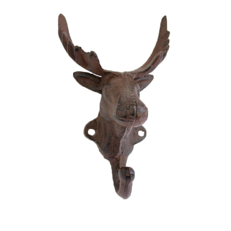 MOOSE HEAD HOOK CAST IRON