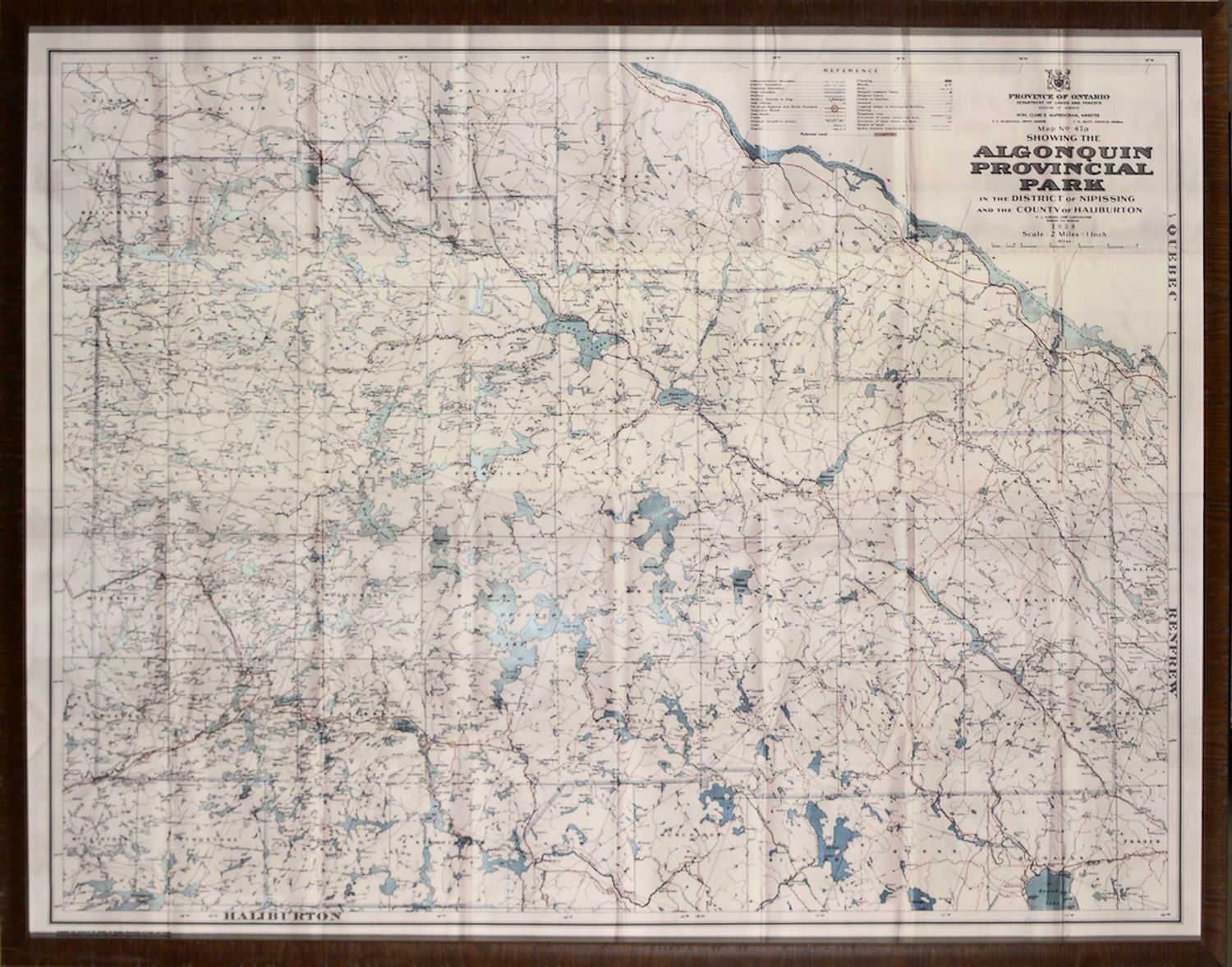 MAP OF ALGONQUIN PARK