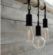 STRING PENDANT EDISON LIGHT IN BLACK