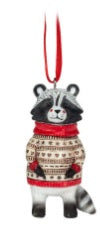 ABBOTT - RACOON WEARING A CHRISTMAS SWEATER ORNAMENT