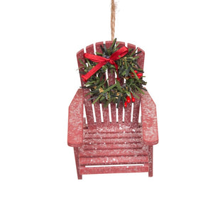 ADIRONDACK WREATH ORNAMENT RED