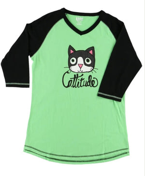 CATTITUDE WOMEN'S TALL PAJAMA TEE