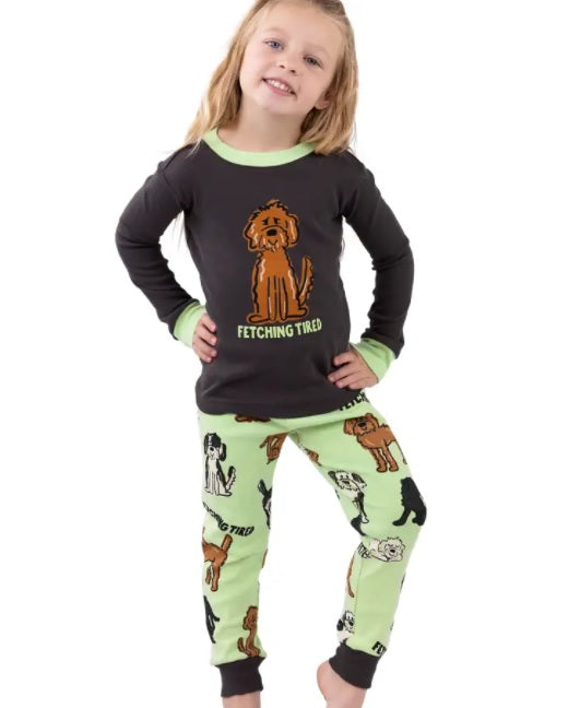 FETCHING TIRED KIDS PJ SET