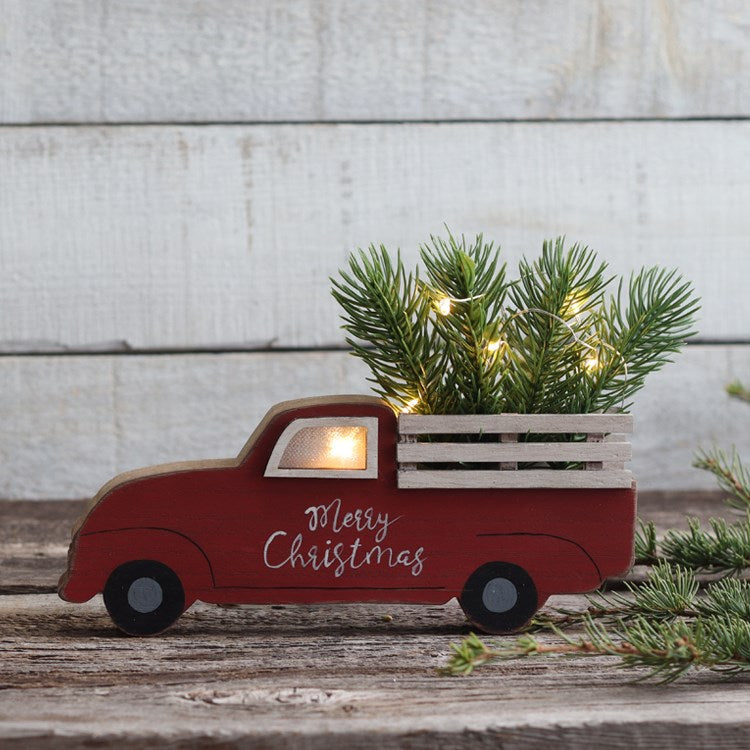 Merry Christmas Light Up Vintage Truck