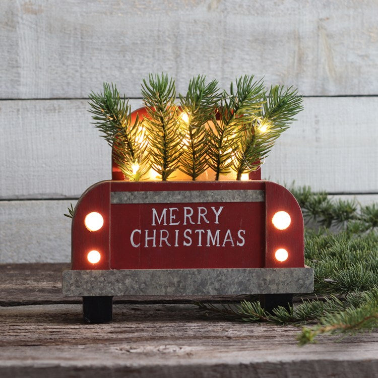 MERRY CHRISTMAS TRUCK TRUNK LED