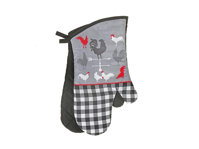 OVEN MITTS (2 PCS) FARMHOUSE WITH ROOSTERS