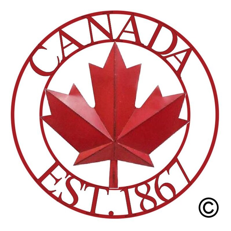 CANADA EST. 1867 METAL CIRCLE