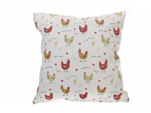 FARMHOUSE CHICKEN COTTEN CUSHION