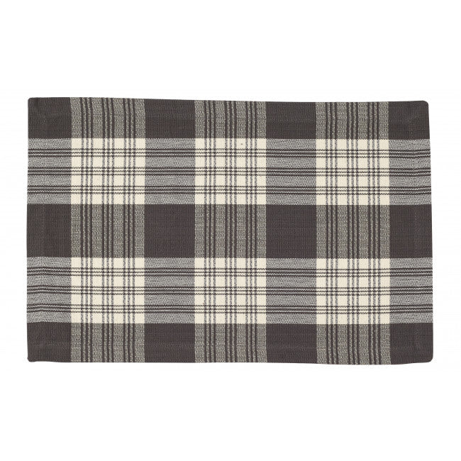 STONE GREY PLAID PLACEMAT 13X19"