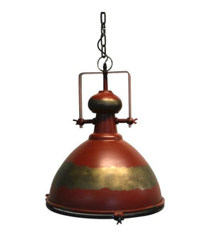 METAL LAMP ANTIQUE RED