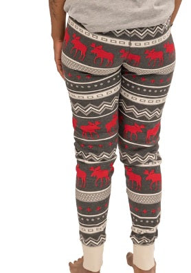 WOMEN'S "CABIN MOOSE" PJ LEGGINGS