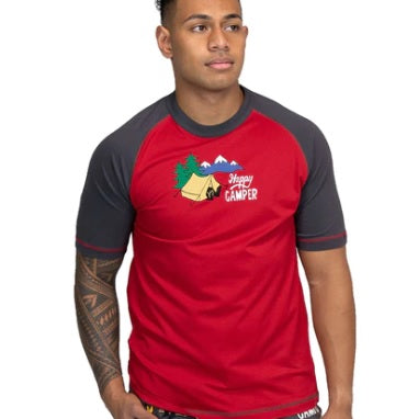 HAPPY CAMPER RAGLAN UNISEX TEE