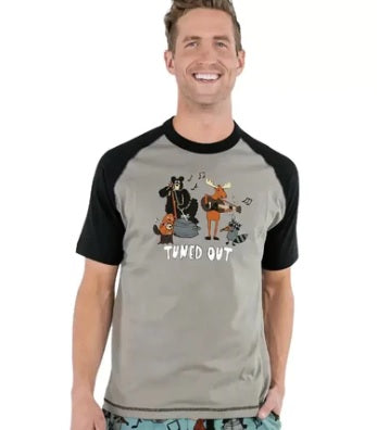 "TUNED OUT" UNISEX PJ TEE