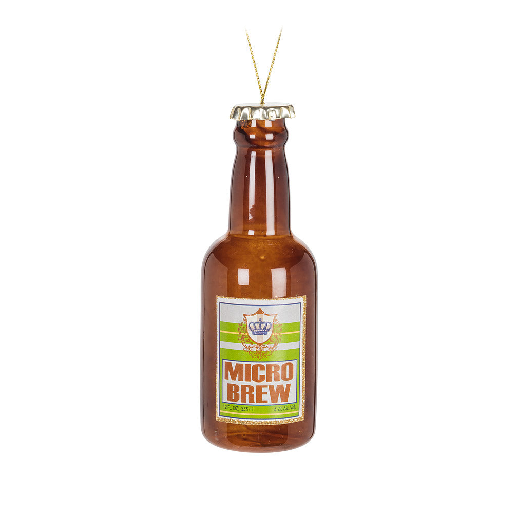 MICRO BREW BEER BOTTLE ORNAMENT 5"H