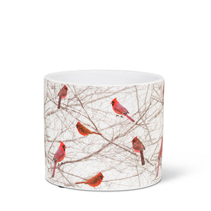 SMALL CARDINAL IN BUSH PLANTER 4.5"H