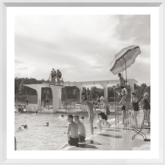 SUNDAY AT THE POOL II, 1942 33X33"