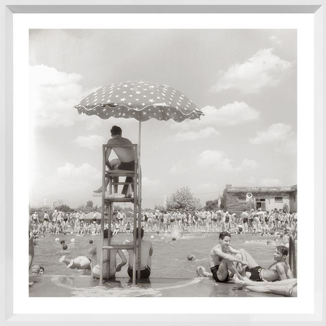 SUNDAY AT THE POOL I, 1942 33X33"