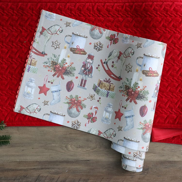 CLASSIC CHRISTMAS TABLE RUNNER 13X72