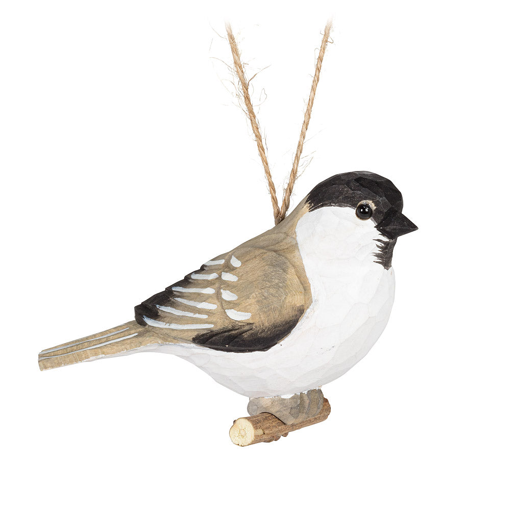 CHICKADEE CARVED ORNAMENT