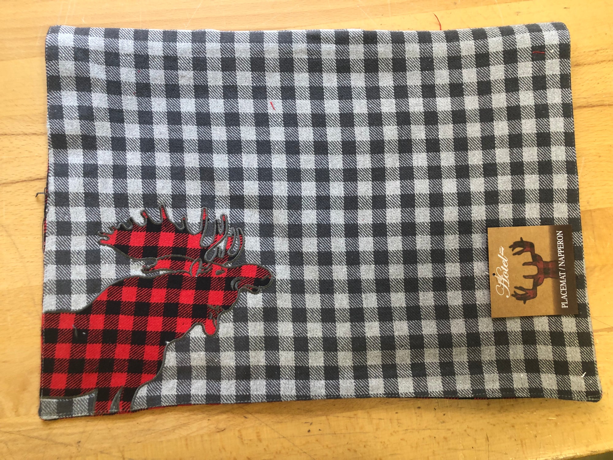 BUFFALO PLAID MOOSE PLACEMATS