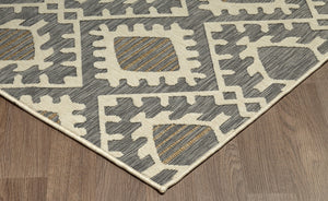 VIANA - 3'3"X5'5" INDOOR/OUTDOOR ODESSA RUG SKY BLUE IVORY