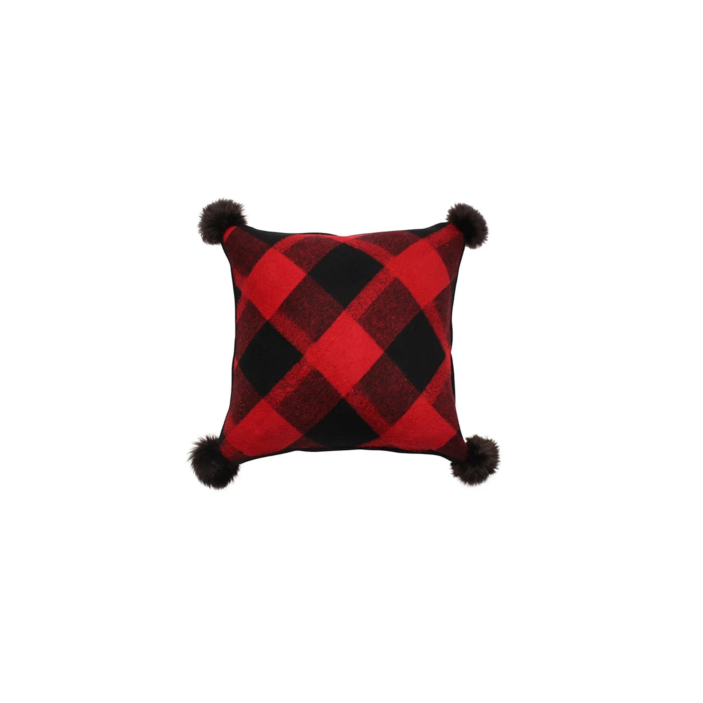 ASPEN CHECK CUSHION 18 X 18 RED