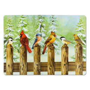 BIRDS ON A FENCE POST PLACEMAT