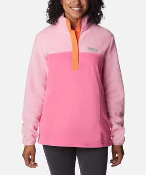 1/2 SNAP FLEECE PULLOVER WILD GERANIUM