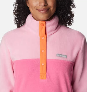 1/2 SNAP FLEECE PULLOVER WILD GERANIUM