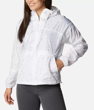 WOMEN'S WHITE WINDBREAKER JACKET