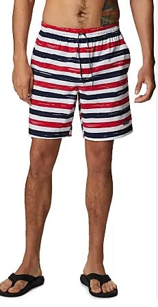 MEN'S RED, WHITE & BLUE STRIPE SHORT