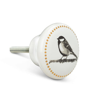 CHICKADEE KNOB WITH DOTS