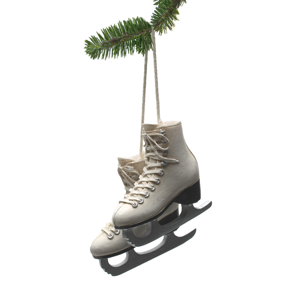 ABBOTT - IVORY FIGURE SKATES ORNAMENT