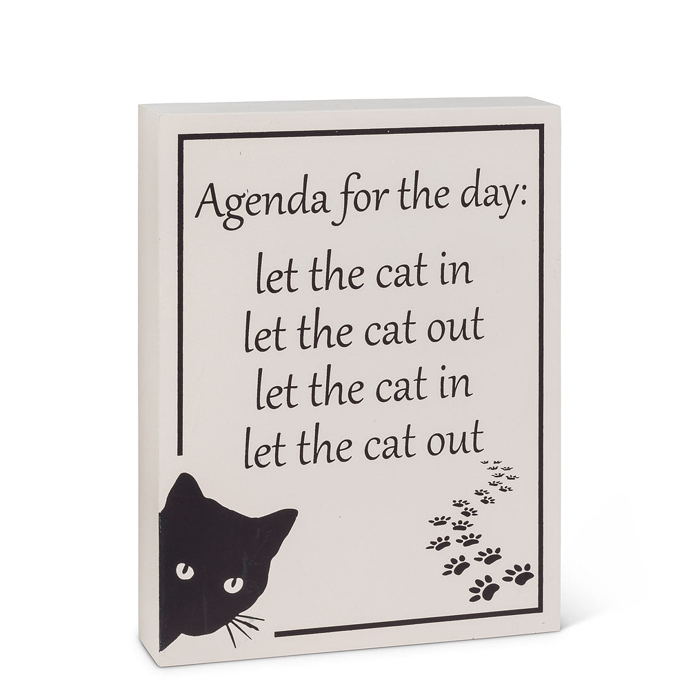 CAT AGENDA BLOCK SIGN