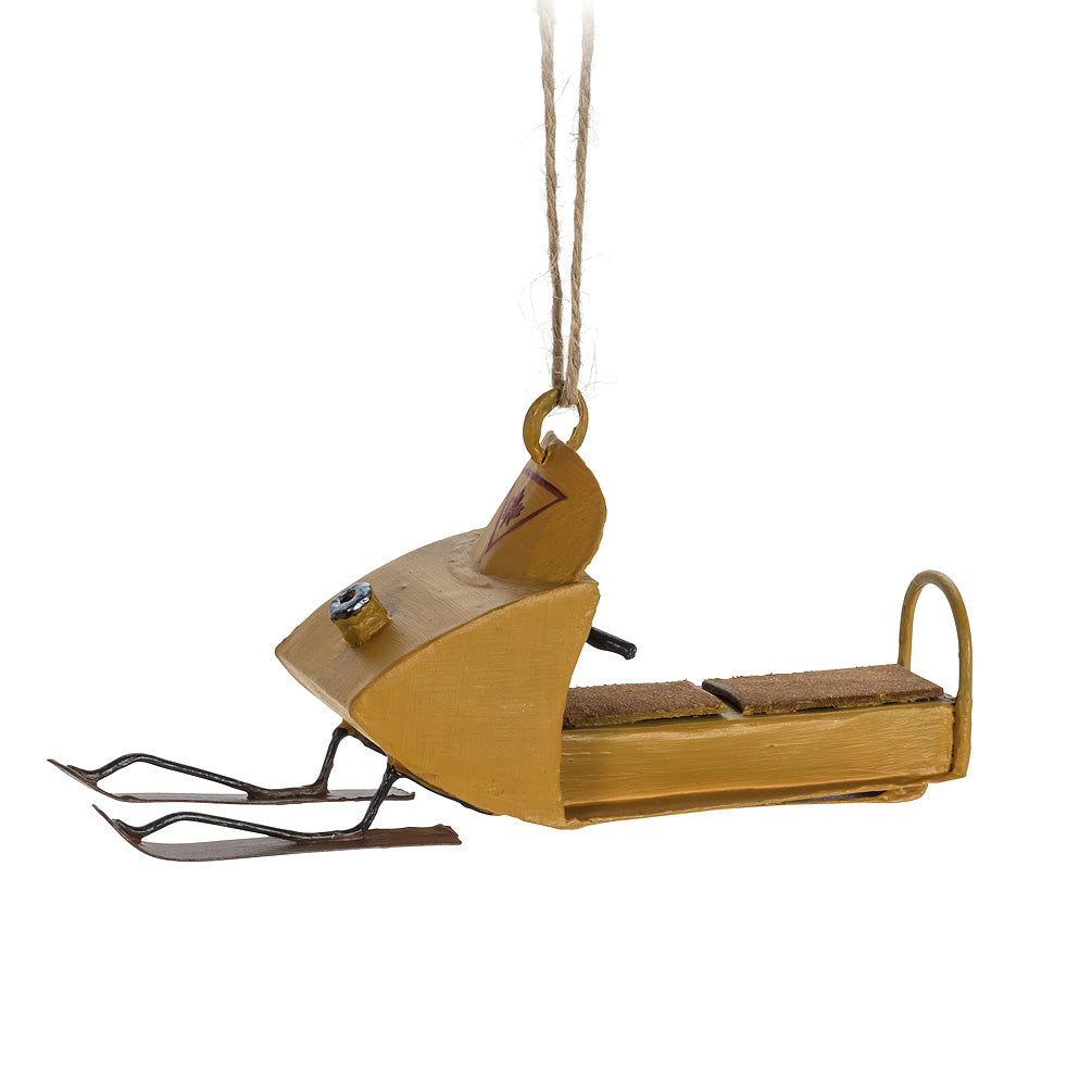 ABBOTT - YELLOW SNOWMOBILE ORNAMENT