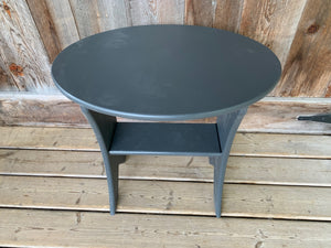 20" OVAL SIDE TABLE GREY
