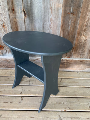 20" OVAL SIDE TABLE GREY