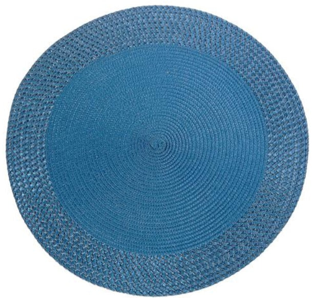 BLUE ROUND PLACEMAT