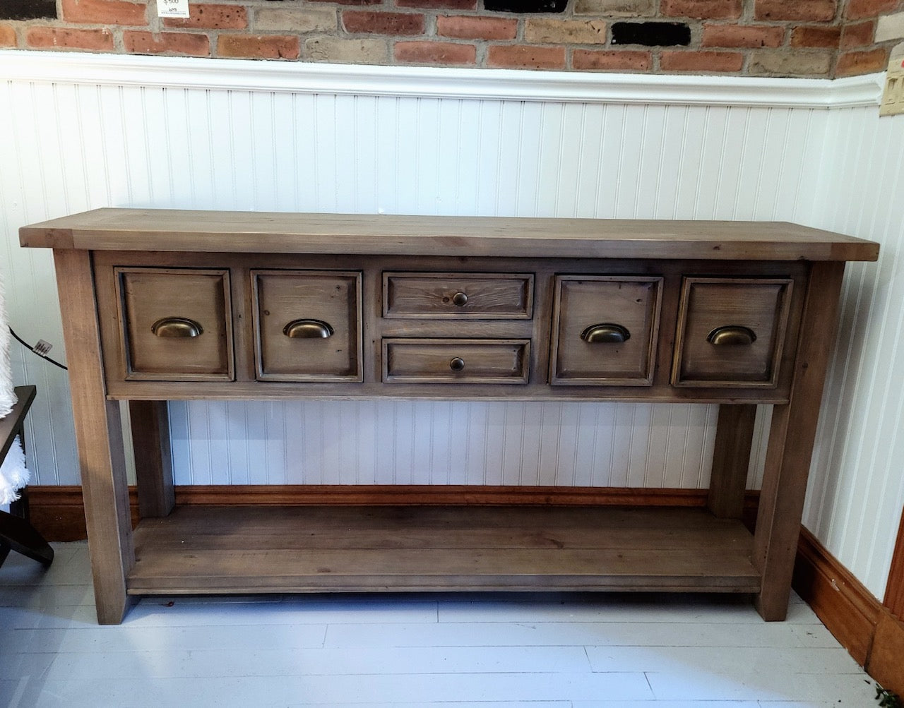 ARK ASHLYN LARGE CONSOLE TABLE (Weathered Grey) Lockside Trading