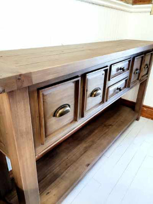 ARK - ASHLYN LARGE CONSOLE TABLE (Weathered Grey)