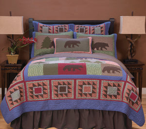 Bear Patchwork 4 Piece Quilt Set