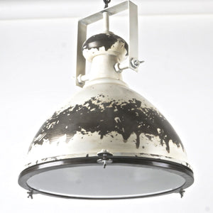 Large White Metal Ceiling Light