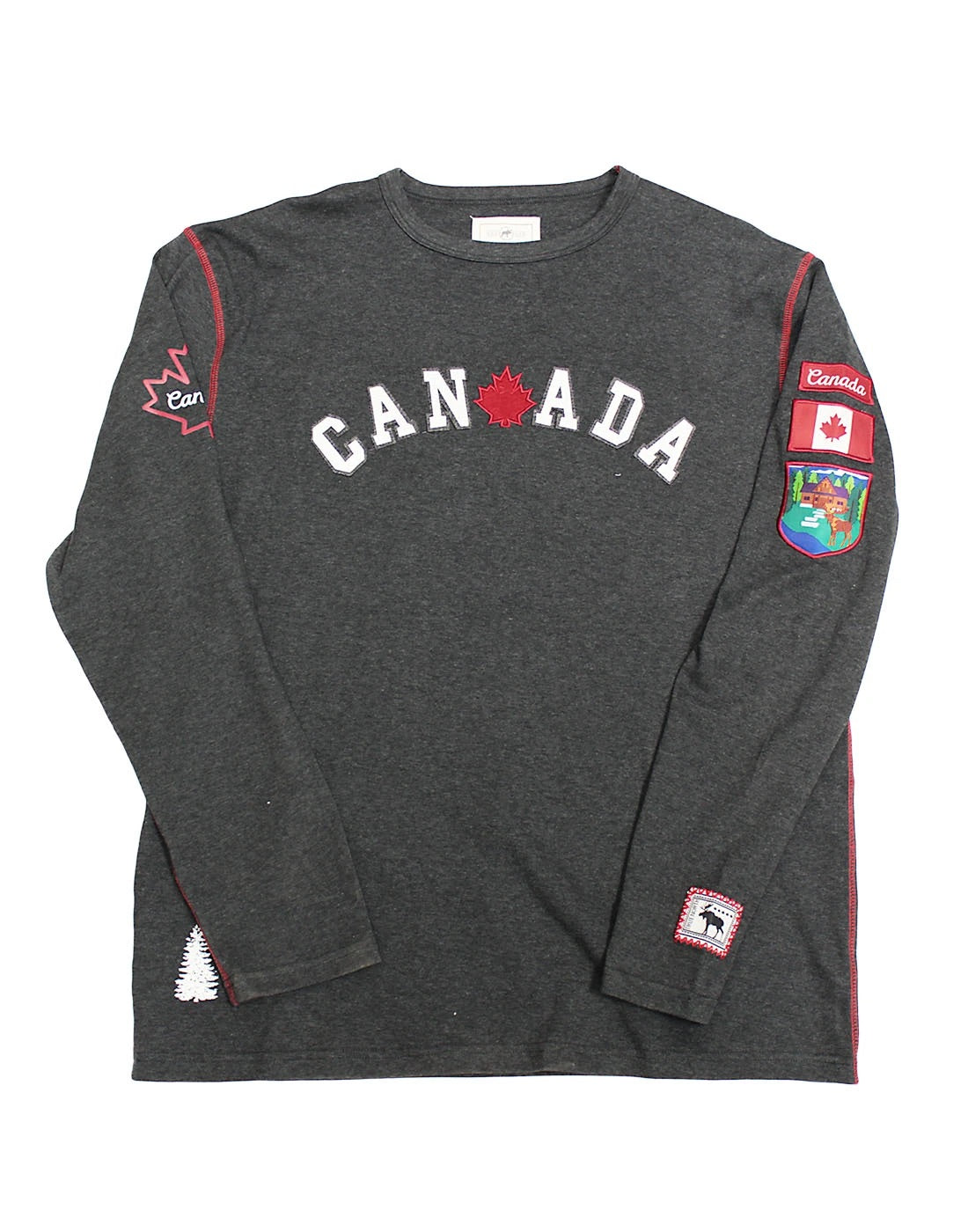 CANADA MEN'S LONG SLEEVE SHIRT - GREY